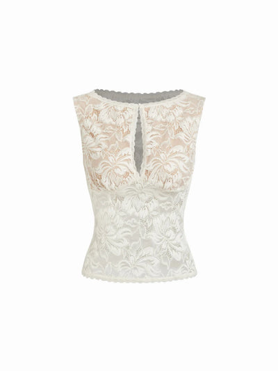 Elegant Lace Sleeveless Top