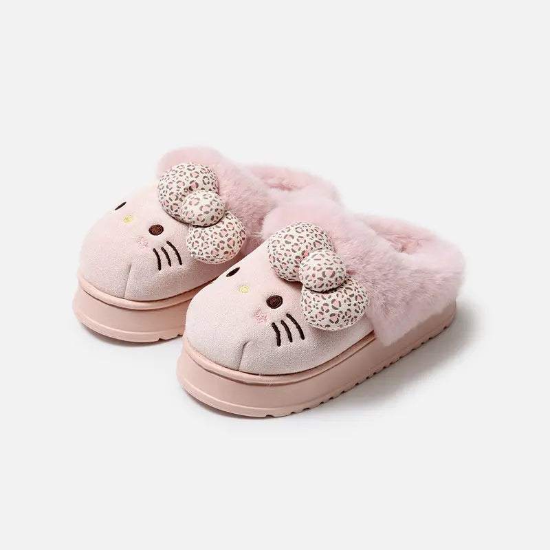 Comfy Hello KT Fur Slippers