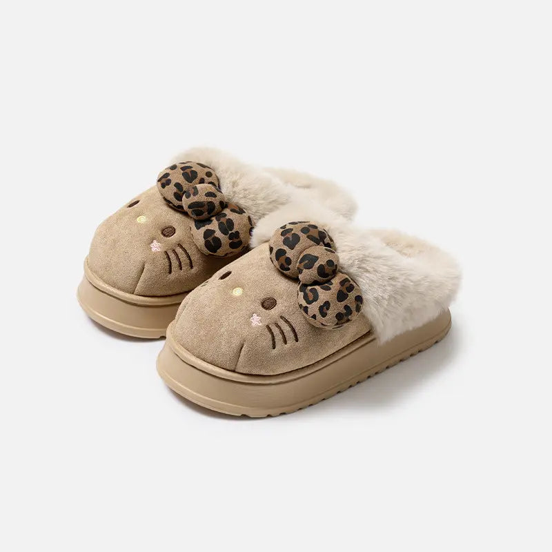 Comfy Hello KT Fur Slippers